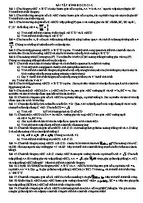 Bài tập Hình học 12  - Chương 1, 2